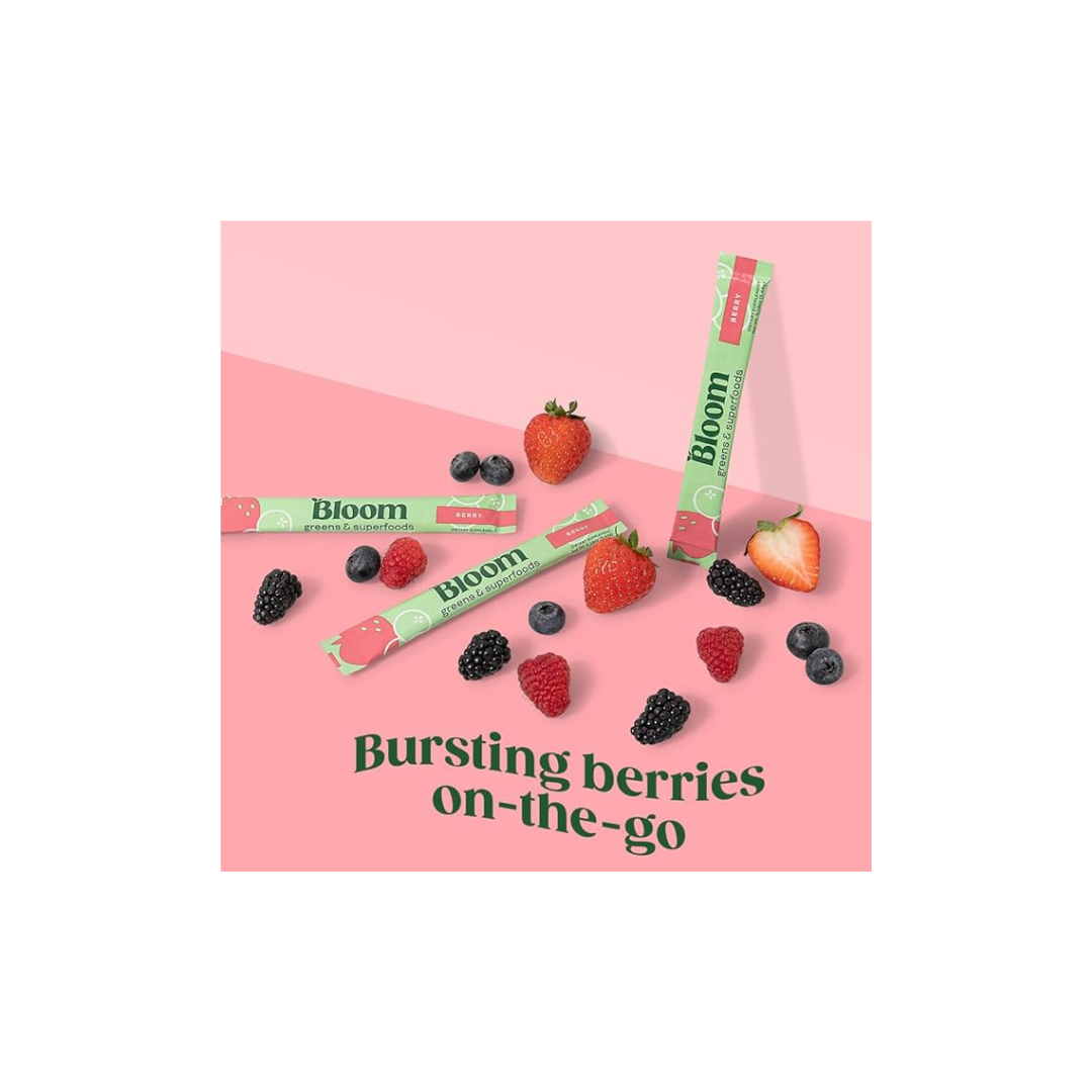 BLOOM NUTRITION | Greens and Superfoods en Polvo, Alimentos Verdes, Enzimas Digestivas, Probióticos, Espirulina y Clorela para la Hinchazón y Salud Intestinal