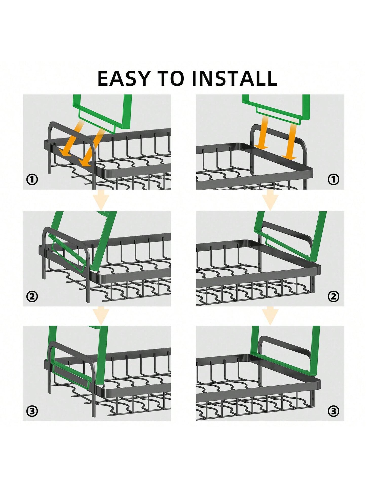 2-Tier Dish Drying Rack with Multifunctional Storage