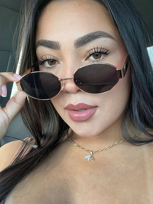 Gafas de Sol Retro ova ladas de Metal, Elegantes y de Alta Gama