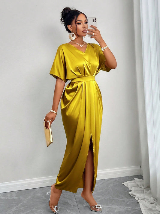 Vestido de Cóctel de Tela Brillante para otoño/Invierno de SOLERSUN