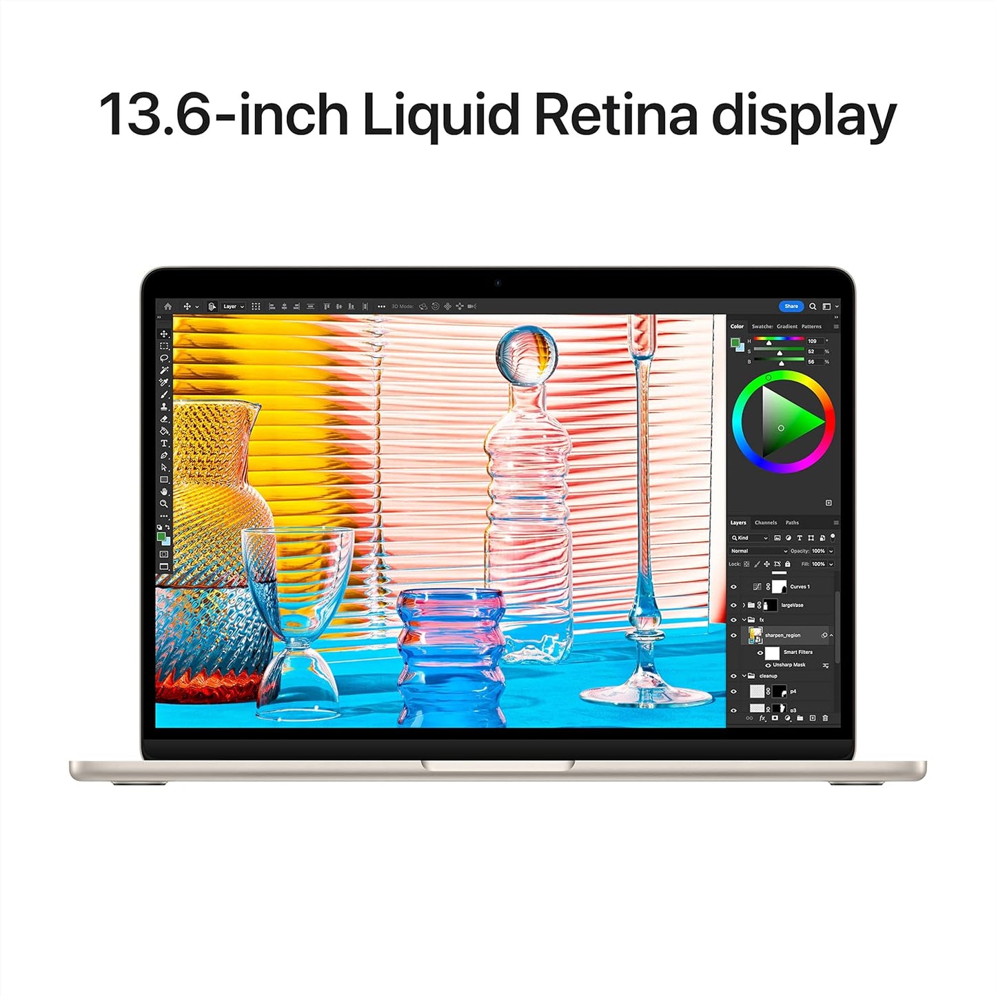 2022 Macbook Air Laptop with M2 Chip: 13.6-Inch Liquid Retina Display, 8GB RAM, 256GB SSD Storage, Backlit Keyboard, 1080P Facetime HD Camera. Works with Iphone and Ipad; Starlight