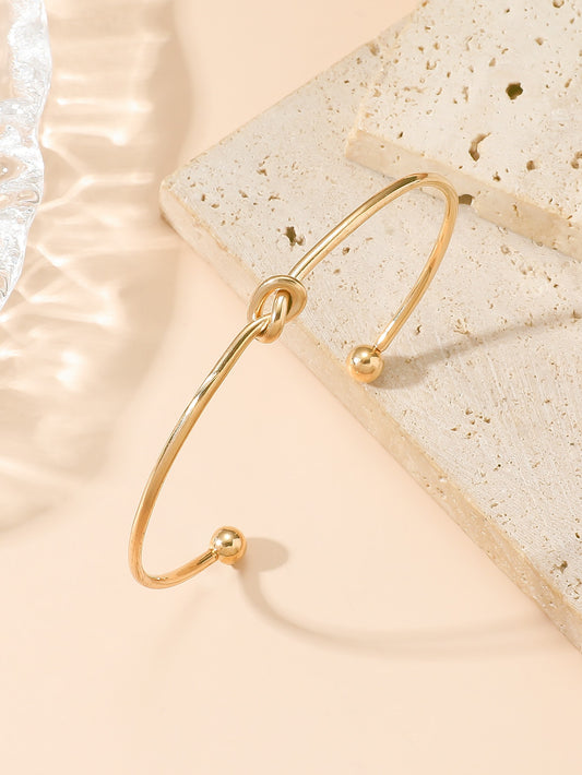 Chic Knot Decor Cuff Bangle: Elevate Your Style