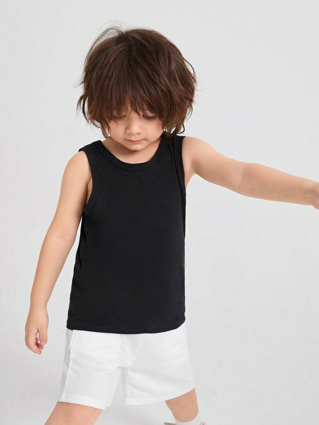 Young Boy's 4-Pack of Solid Casual Tank Tops